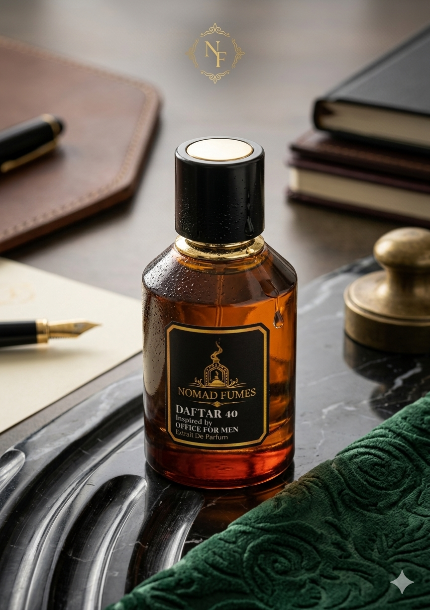 Nomad Fumes Daftar 40 product image showing the packaging with the label and design details.